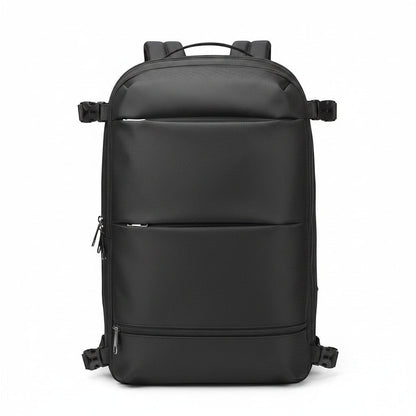 Sac à dos MoveLite APEX noir minimaliste avec sangles latérales et multiples compartiments zippés