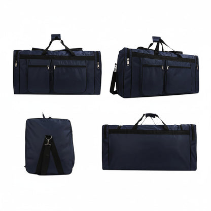 Sac de voyage MoveLite bleu marine avec multiples poches zippées et bandoulière amovible pour le sport ou les voyages
