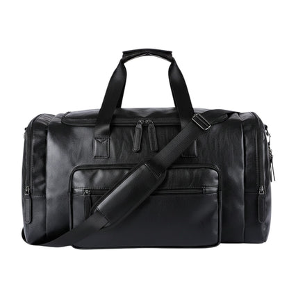Sac de voyage MoveLite SUMMIT noir en cuir synthétique avec bandoulière réglable et poches zippées