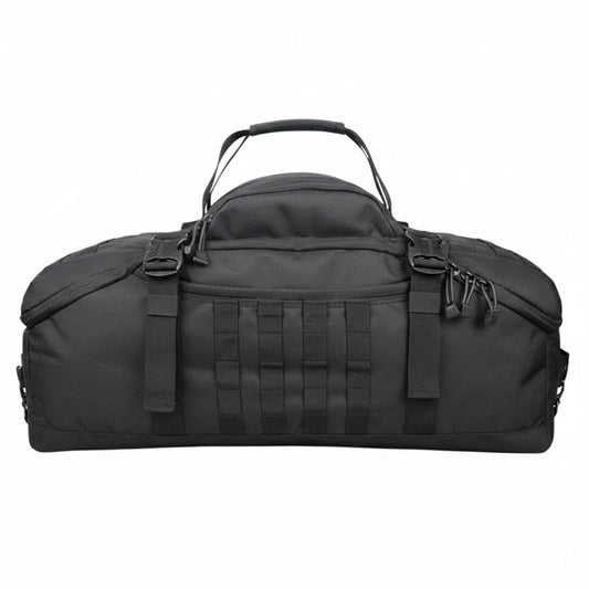 Sac de voyage MoveLite EVEREST noir en tissu résistant avec sangles de compression et système de fixation MOLLE
