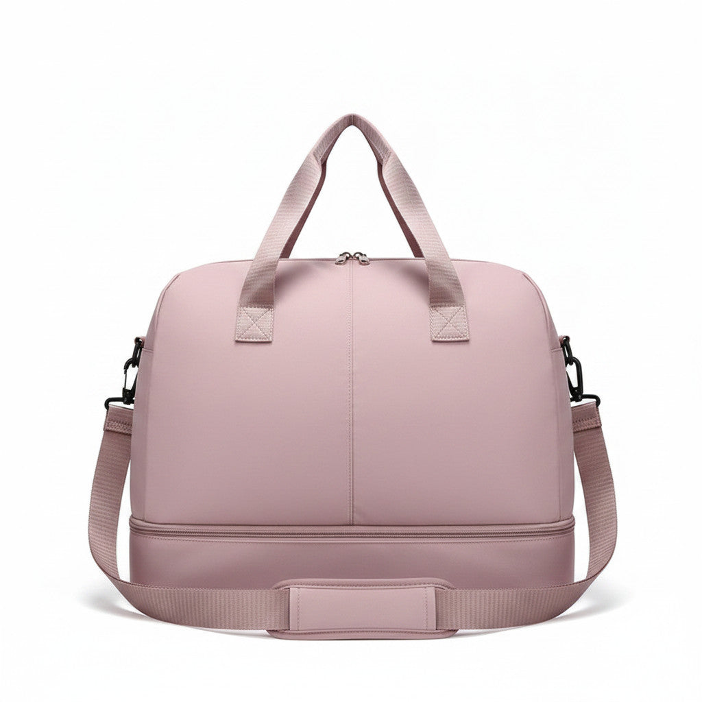Sac de voyage MoveLite GRACE rose poudré avec compartiment inférieur zippé et bandoulière réglable