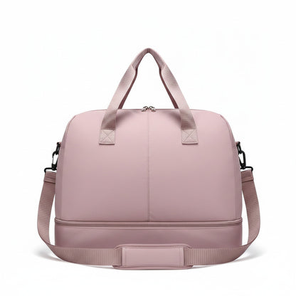 Sac de voyage MoveLite GRACE rose poudré avec compartiment inférieur zippé et bandoulière réglable