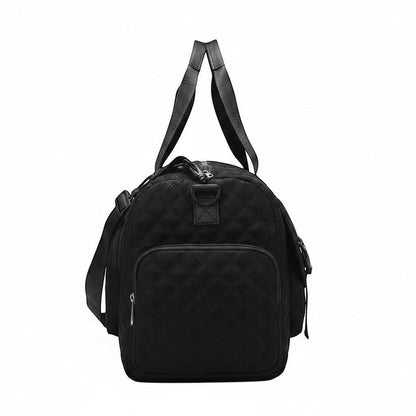 Sac de voyage noir matelassé MoveLite avec poignées robustes et poches zippées pour le sport ou les déplacements
