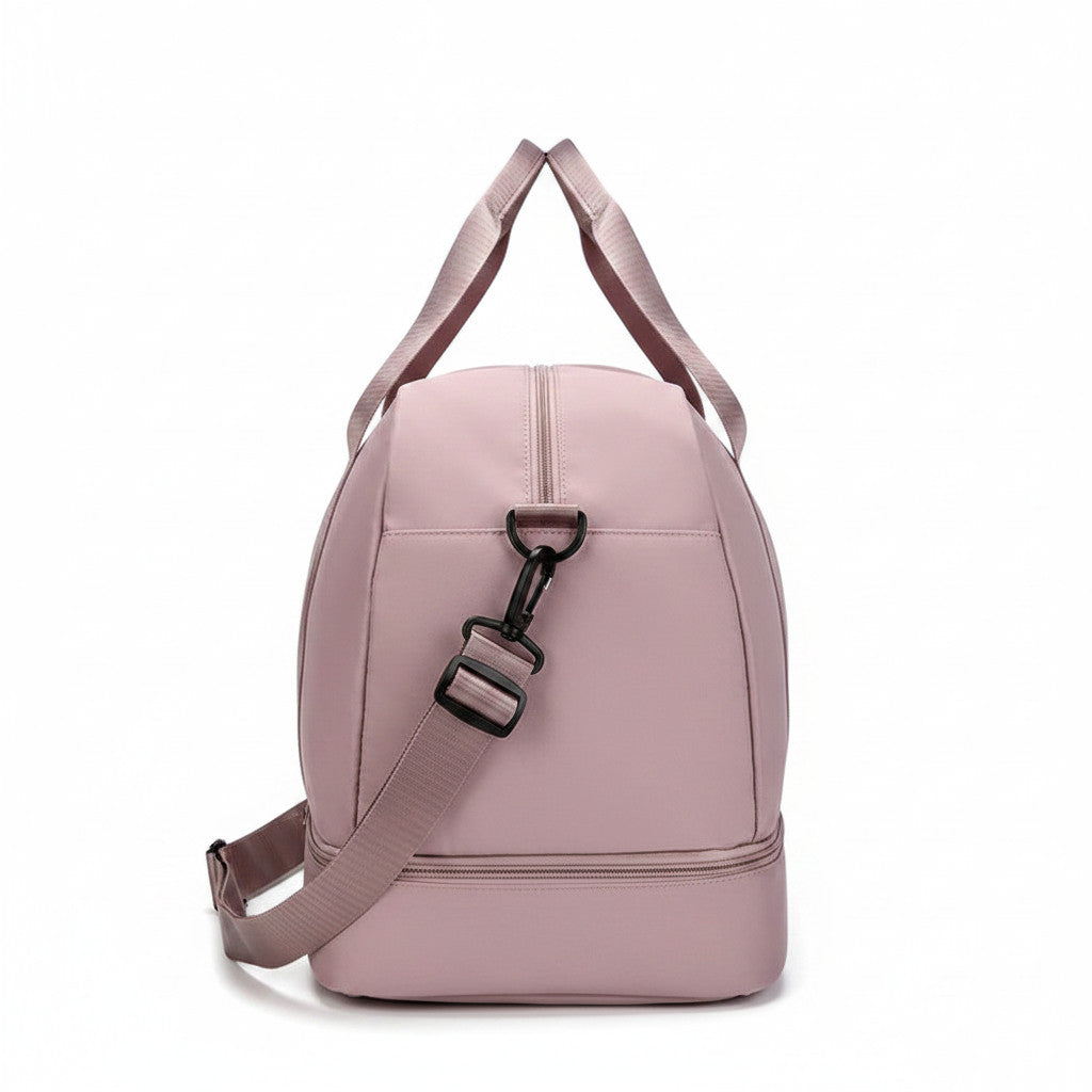 Sac de voyage MoveLite GRACE rose poudré avec compartiment inférieur et bandoulière réglable