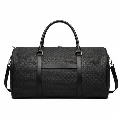 Sac de voyage MoveLite Tordian noir avec motif monogramme et finitions en cuir élégantes