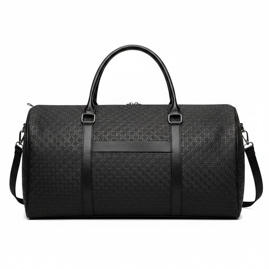 Sac de voyage MoveLite Tordian noir avec motif monogramme et finitions en cuir élégantes