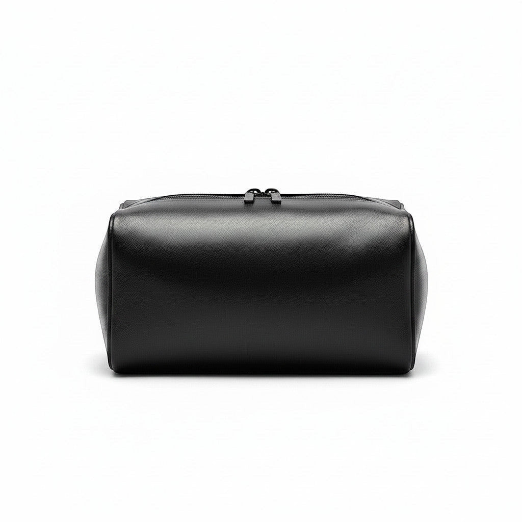 Trousse de voyage pour homme MoveLite noire en tissu résistant à l'eau avec fermeture zippée robuste