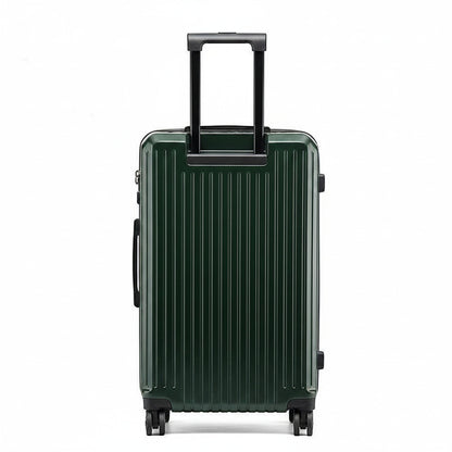 Valise de cabine MoveLite vert forêt avec coque rigide rainurée, poignée télescopique et quatre roues multidirectionnelles